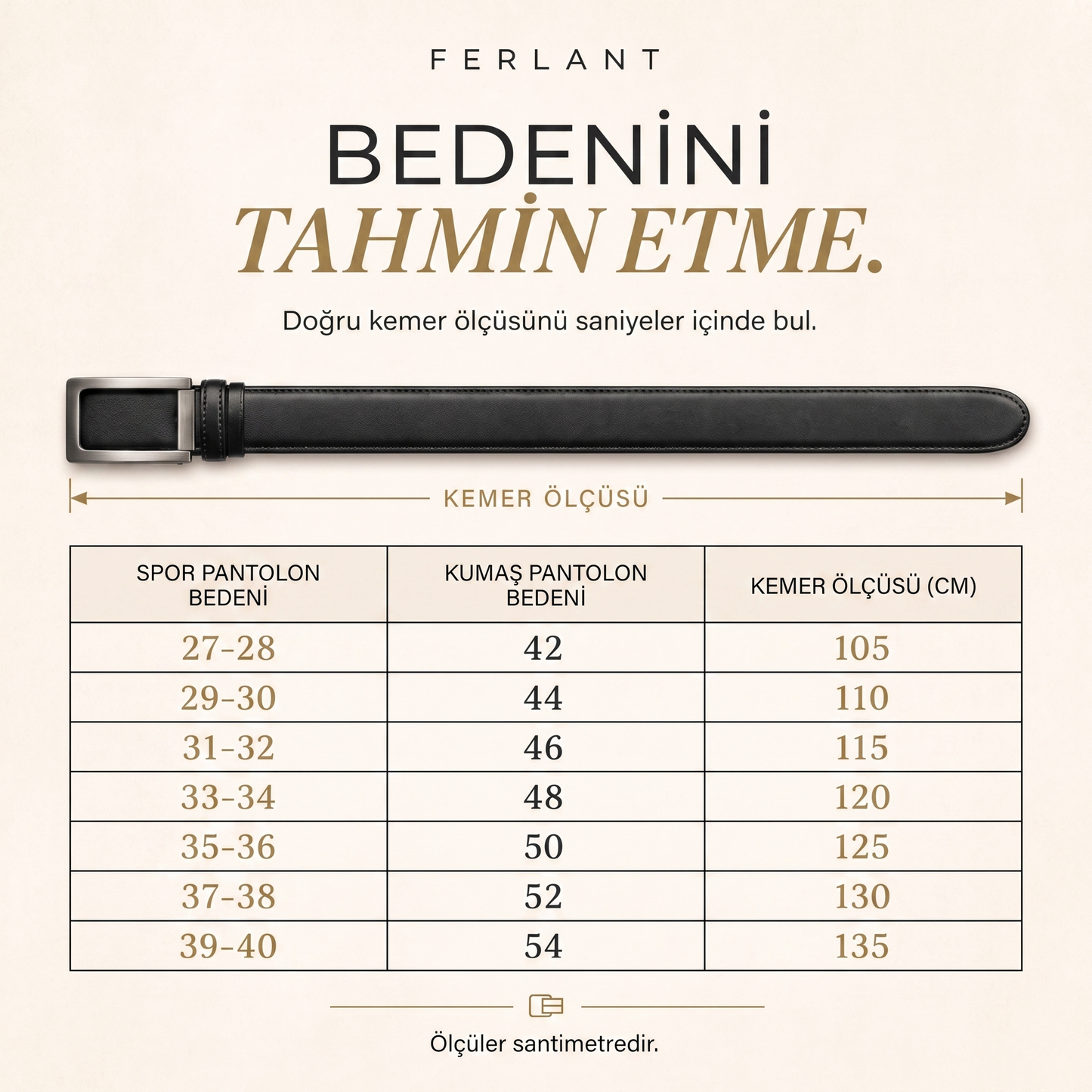 Elite The Ferlant™ Kemer ( Hakiki Deri)